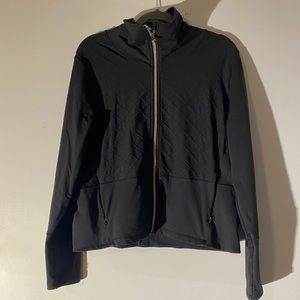 Calia Black Textured Athletic Jacket Size Large